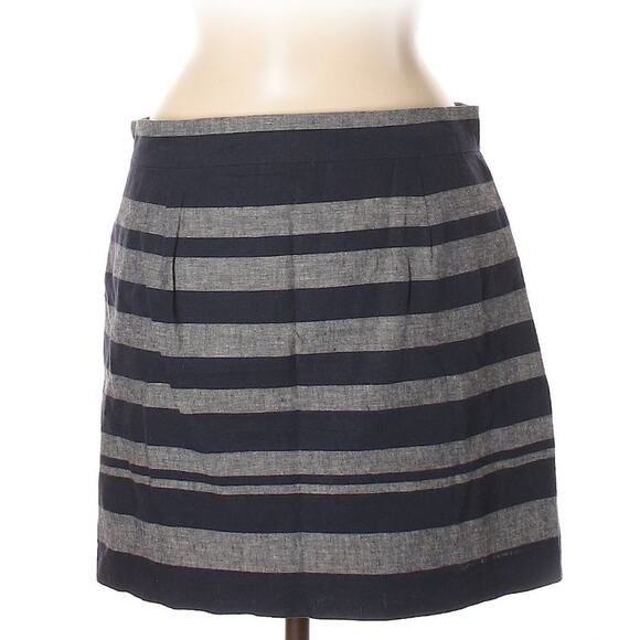 GAP Dresses & Skirts - GAP Designed & Crafted Womens Linen Cotton Blend Dark Blue Gray Skirt Size 2